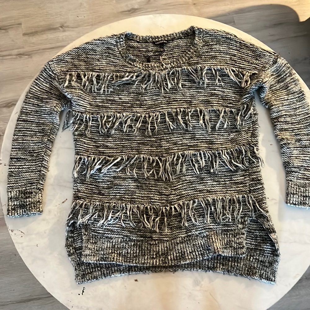 Express Grey, white and black threaded sweater. Worn once